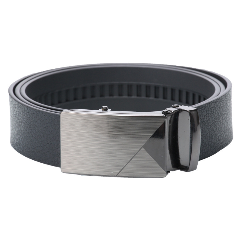 Minimalist Linear Pattern Automatic Buckle Belt 2