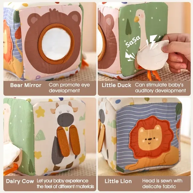 Montessori Cotton Animal Sensory Fabric Box 4