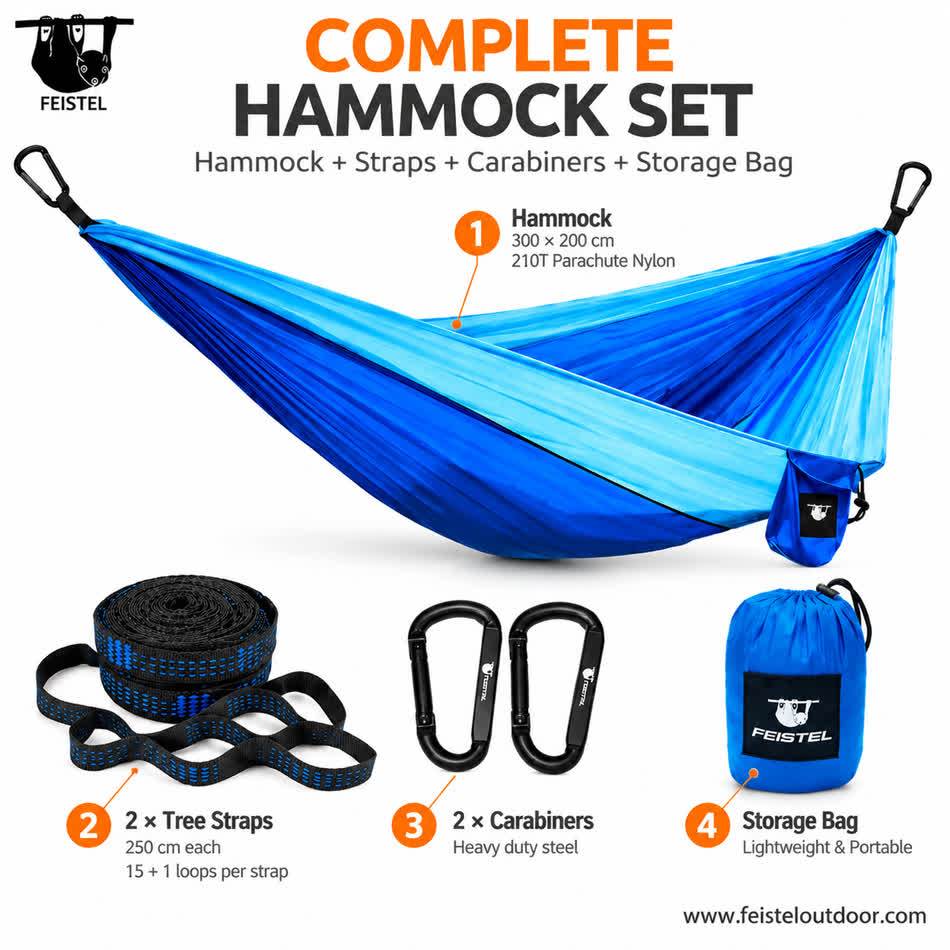 Ultralight Parachute Nylon Double Hammock 2