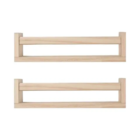 Schwebendes Wand-Zeitschriftenregal aus Holz
