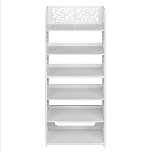 Wood Plastic Panel-4 Layer Carved Shoe Rack 2