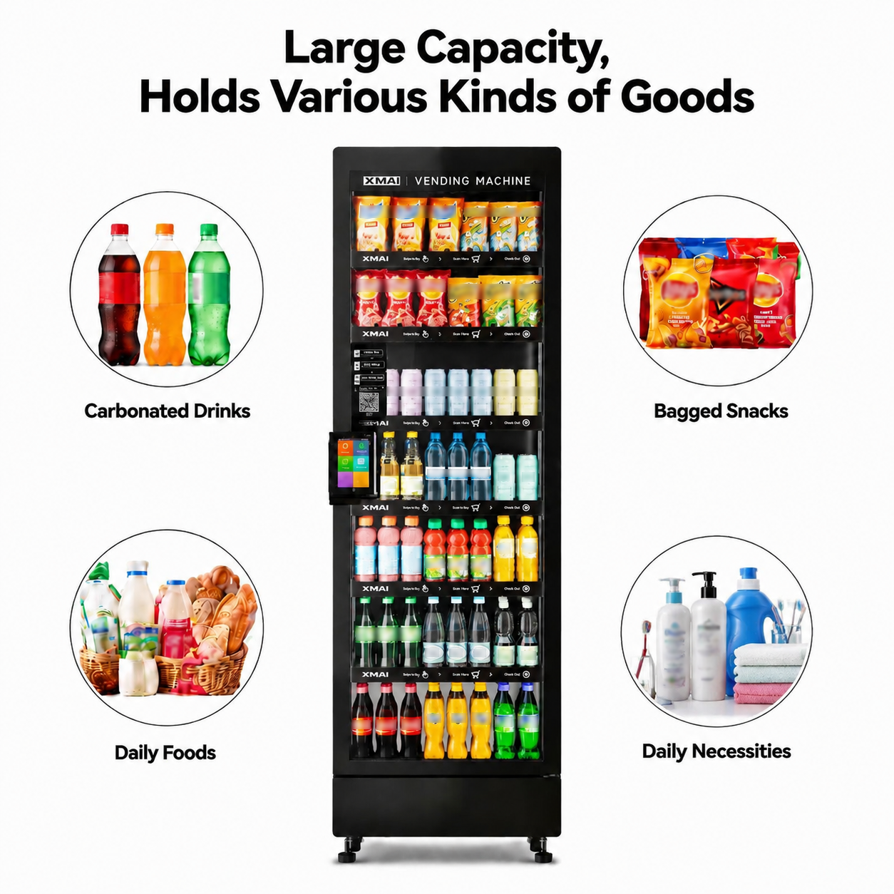 AI Refrigerated Vending Machine 520L Remote Monitoring 3