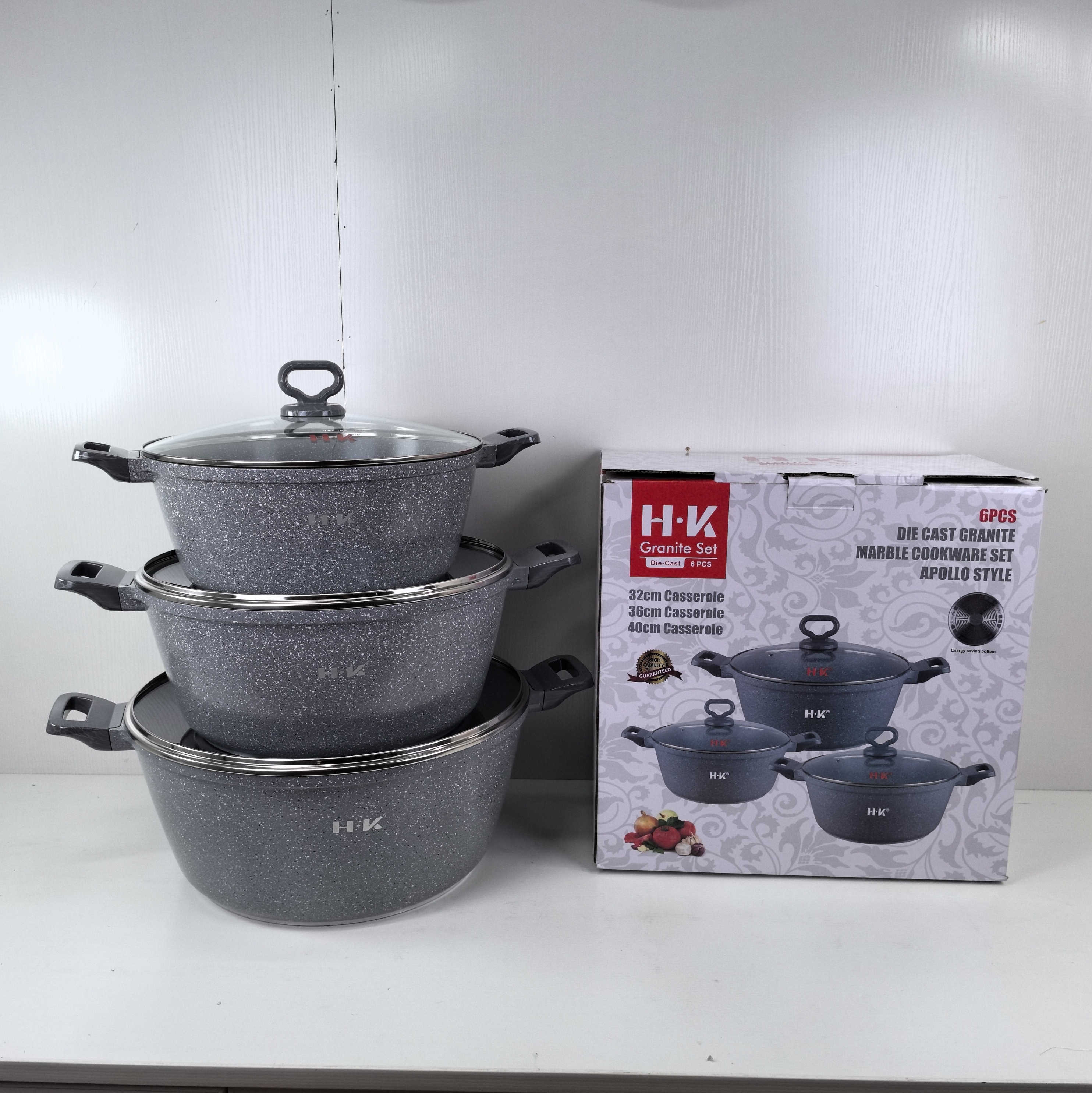 6-Piece Non-Stick Soup Pot Set 32-40cm 2