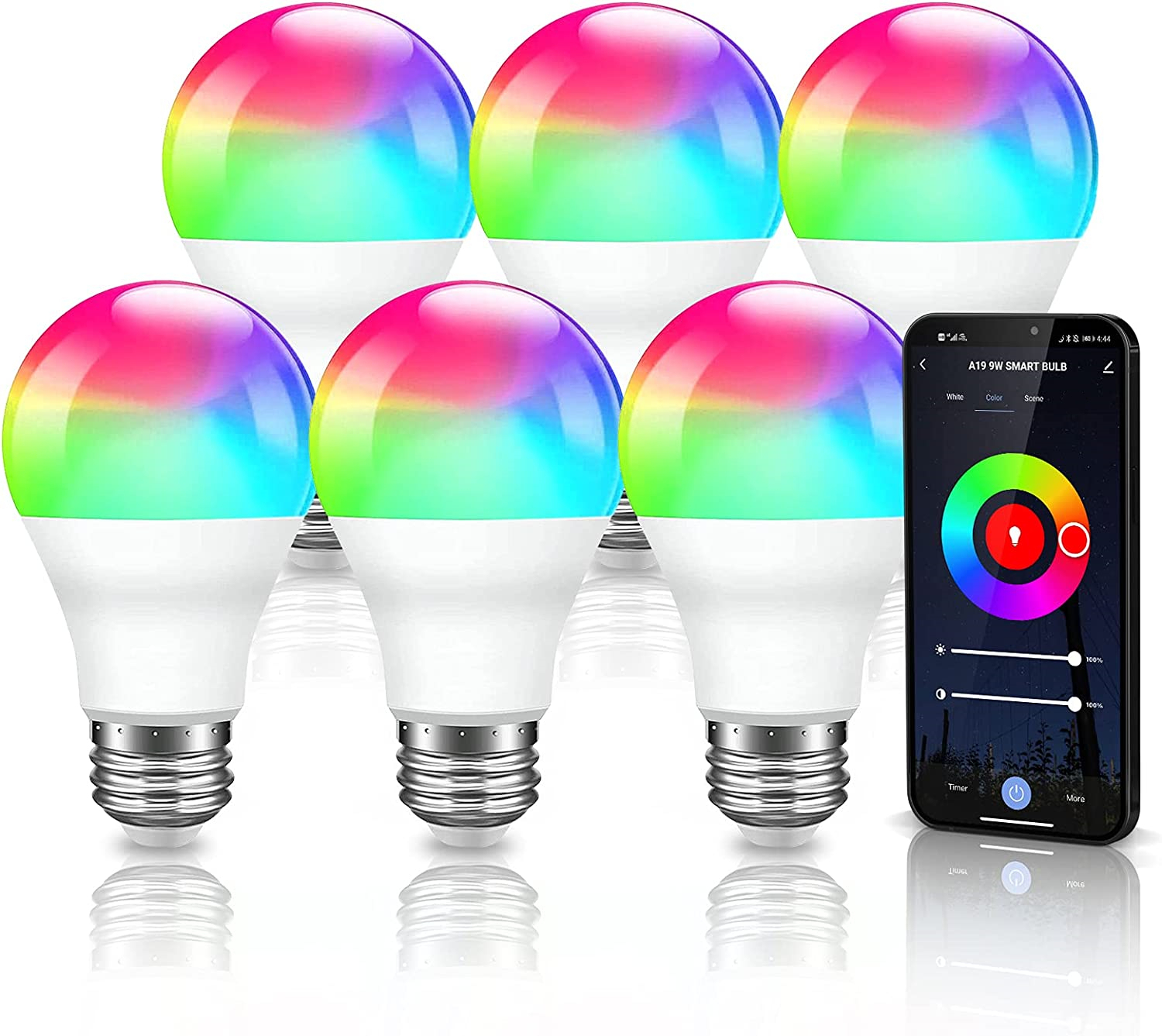 WIFI APP Control LED Smart Bulb RGBW Color