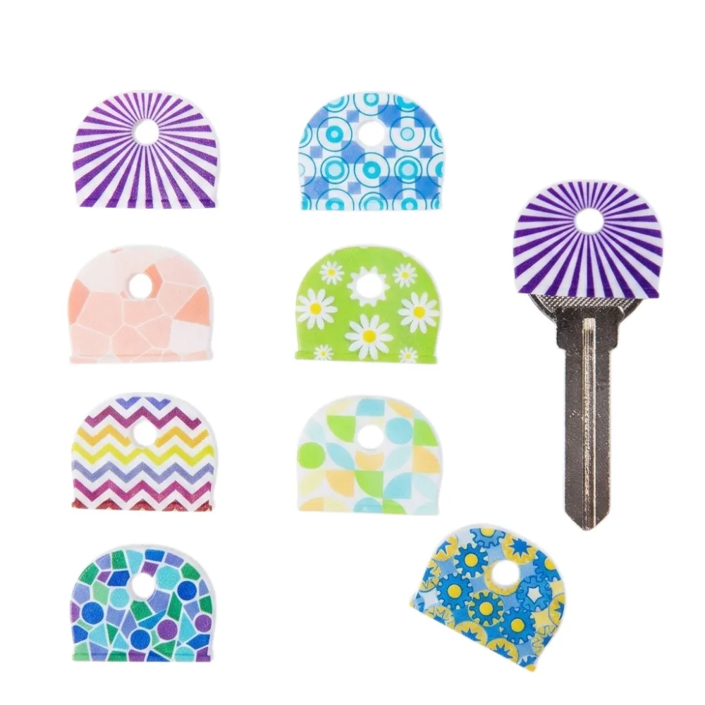 Round Floral Silicone Key Cap Covers 2