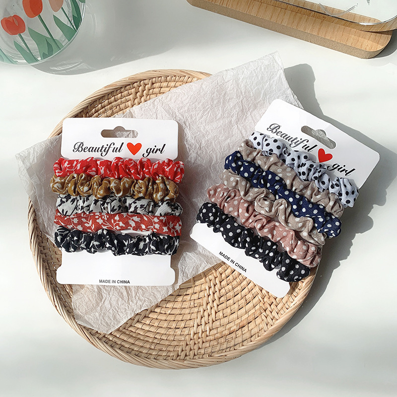 Colorful Satin Scrunchies 5-Pack Set 3