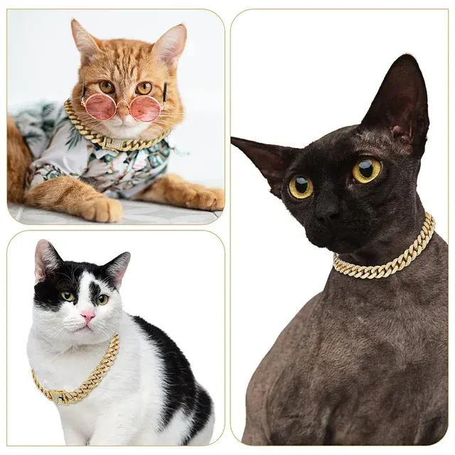 Kubanische Diamant-Hundekette aus Metall 3