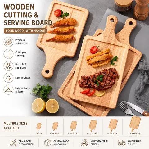 Mini Wooden Cutting Board With Handle Small Wood