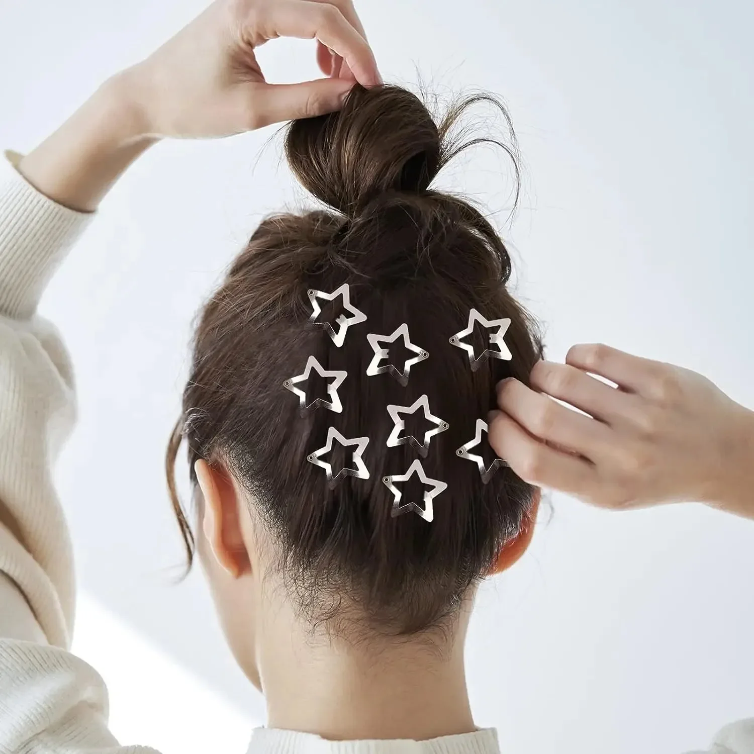 Silver Star Haarspangen-Set für Mädchen – Haarspangen aus 2