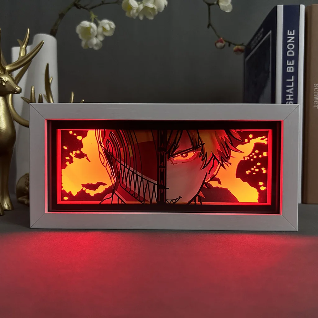 Anime Kettensäge Mann Papier Geschnitzte Lampe Figur Pochita 3