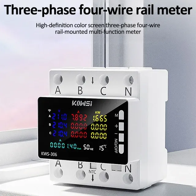 WIFI Power Energy Meter AC Monitor 85-290V 80A 4