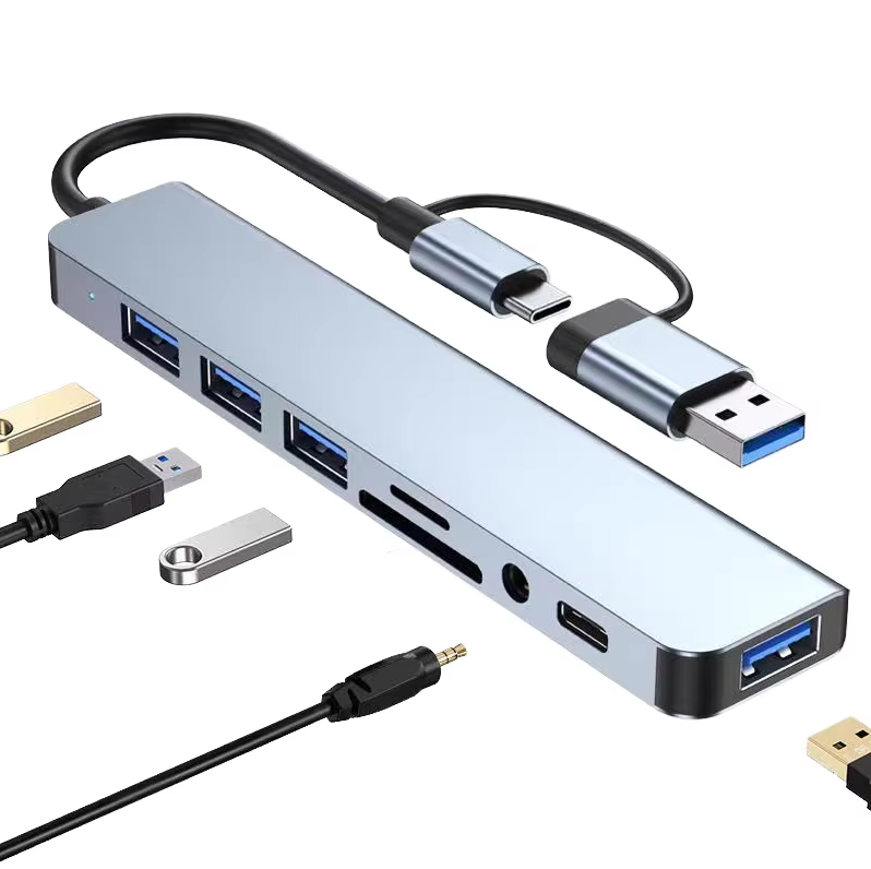 8 in 1 Dual Interface USB C Hub