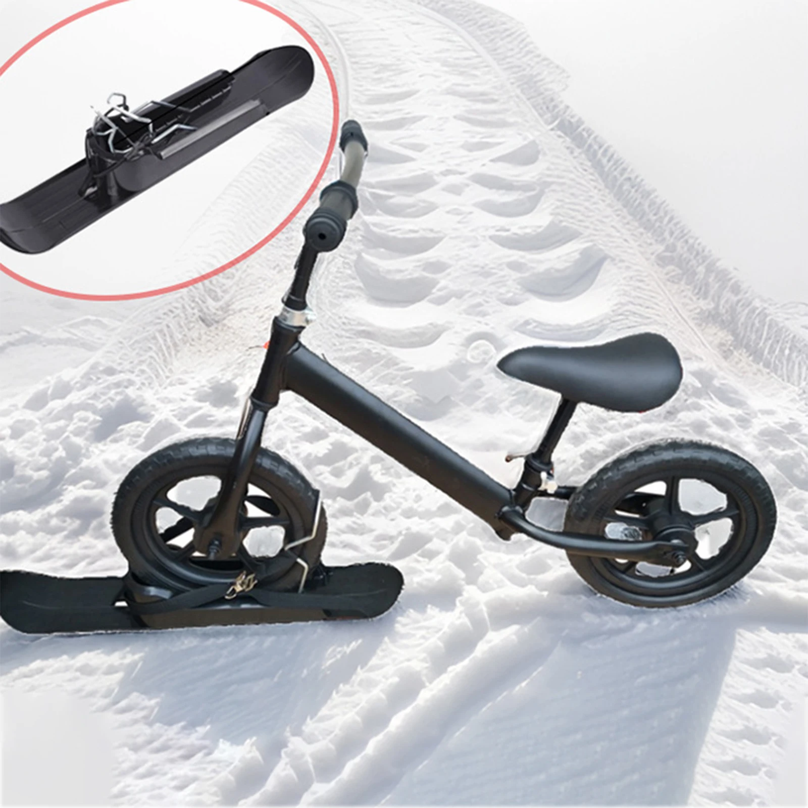 2x Schnee Schlittenbrett Tragbare Winter Schlitten Ski Roller 3