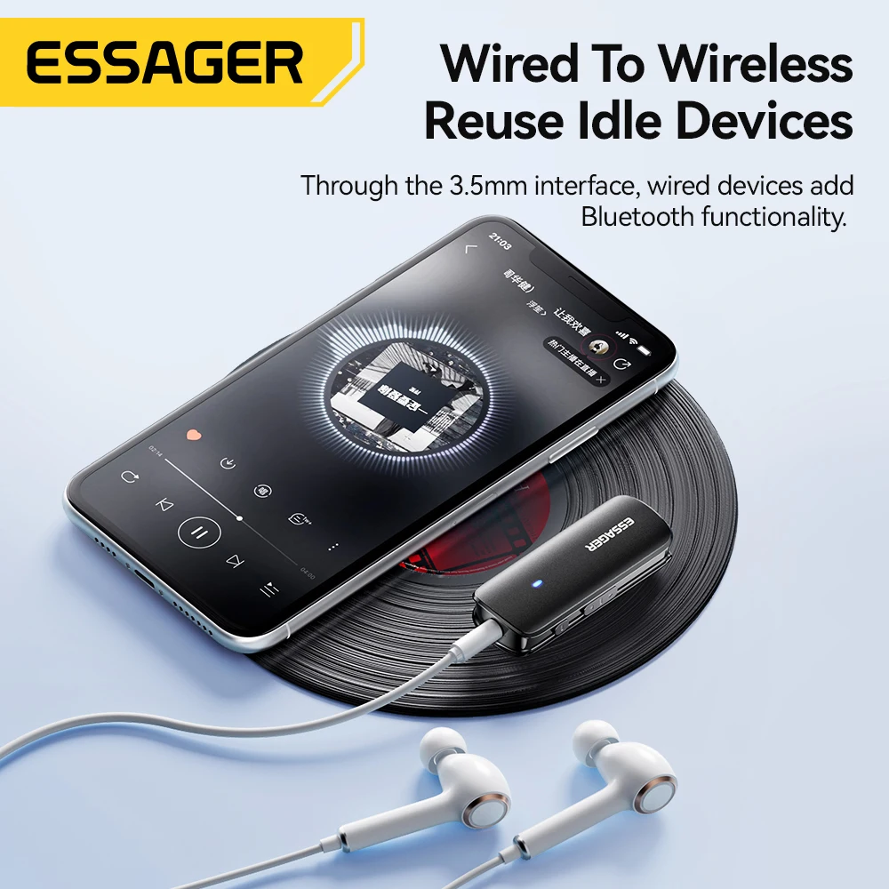 Bluetooth 5.3 Audio Adapter with 3.5mm Jack 3