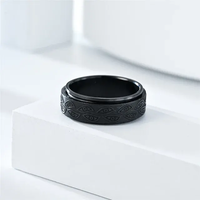 Anti-Stress Spinner Ring with Demon Eye 4