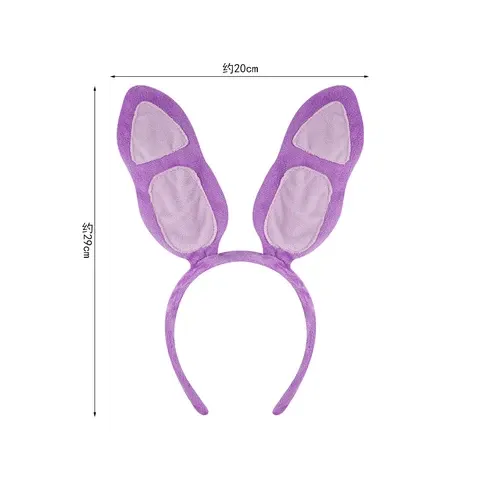 Bunny Ears Headband with Red Bow Tie