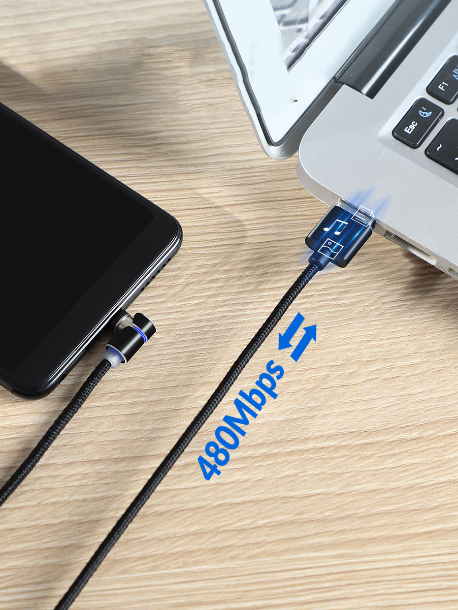 Magnetic LED Charging Cable with USB-C