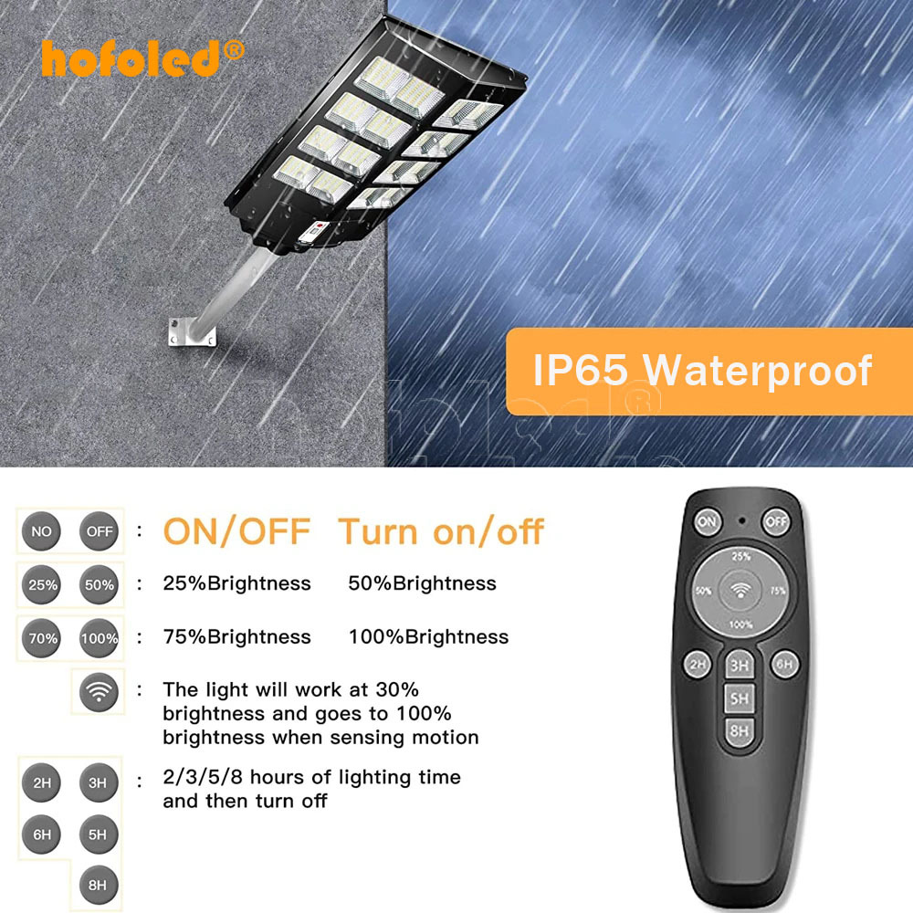 Aluminum Solar Street Lamp Remote 3