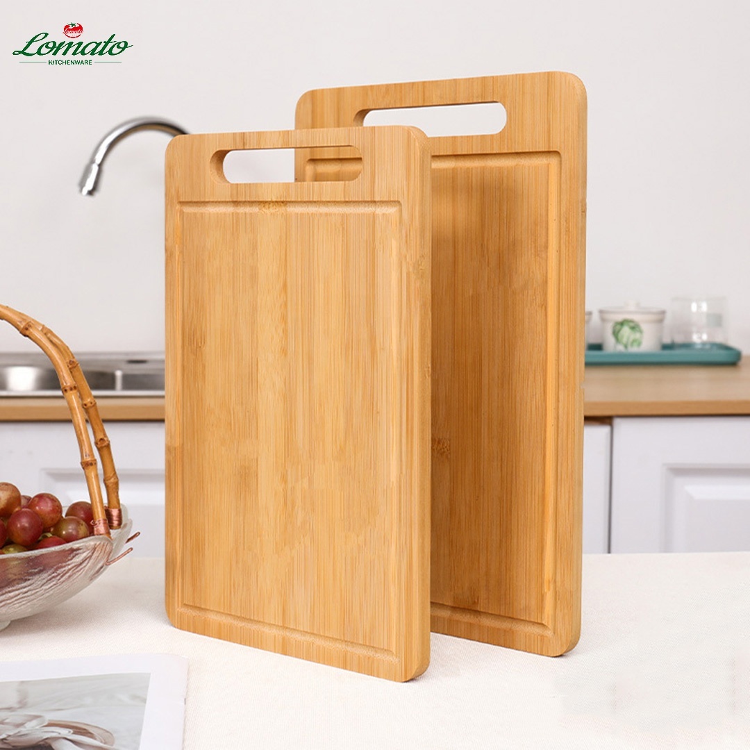 Solid Wood 3-Piece Cutting Board Set with Handle 3