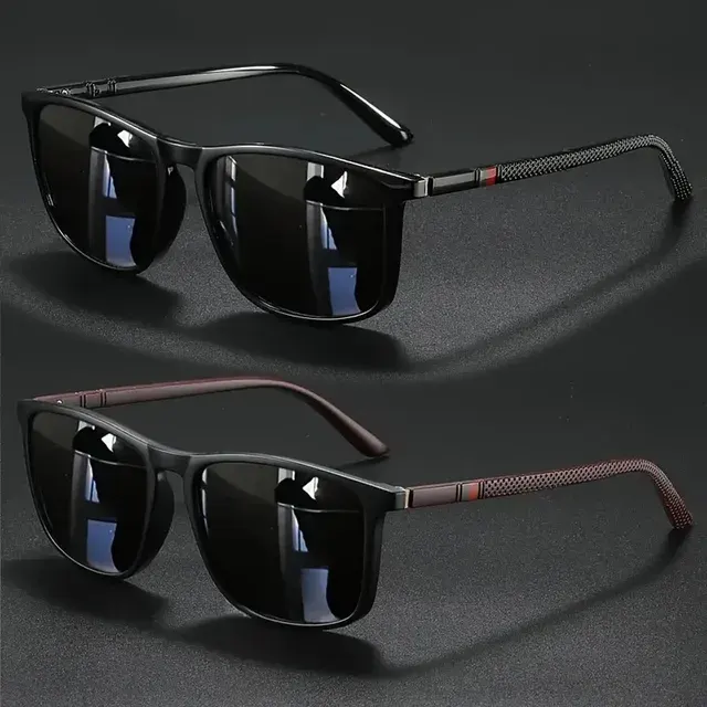 Square Retro Sunglasses, Unisex 2-Pack 2