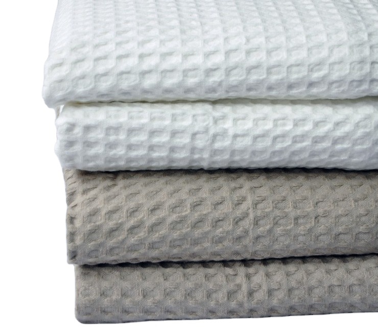 Solid Terry Waffle Cotton Blanket