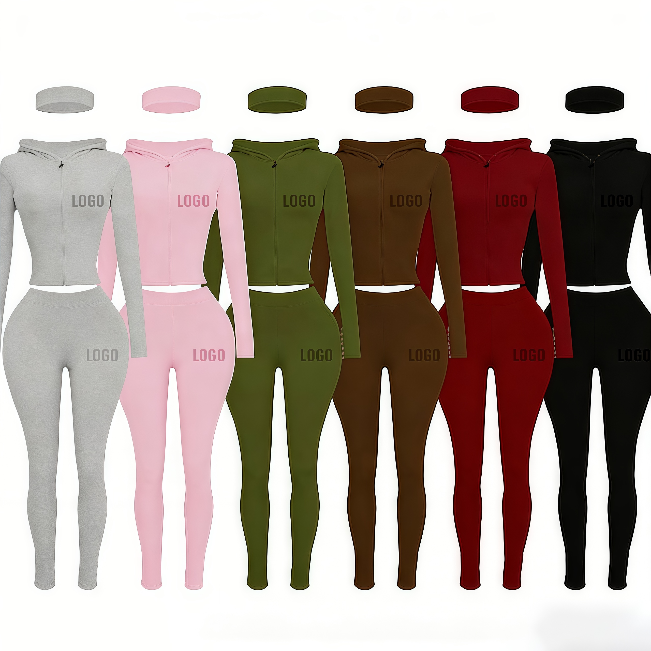 Women's Two-Piece Hoodie Set, Breathable 2