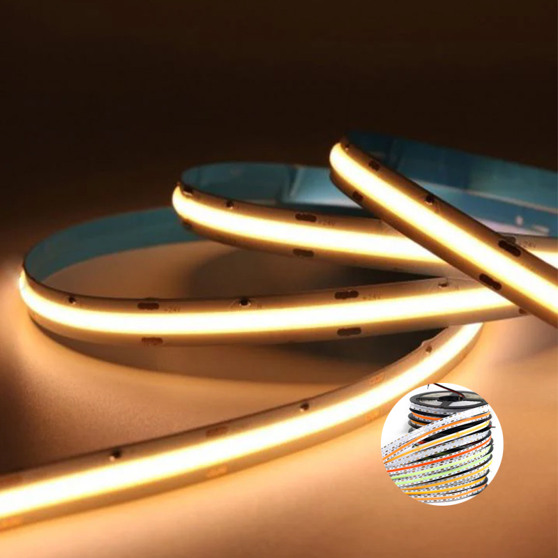 Flexible COB LED Strip Light 12V 24V 110V