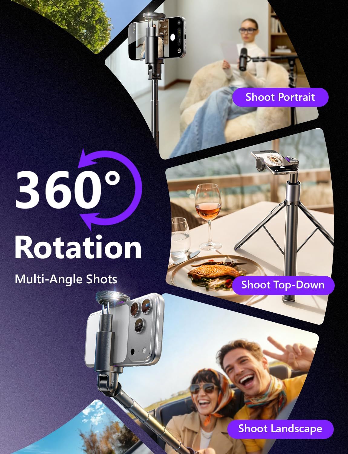 Wireless Selfie Stick Tripod with Remote 4