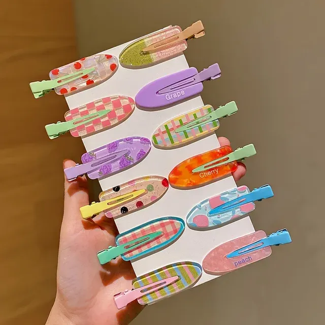 12-Piece Colorful Duckbill Hair Clips 4