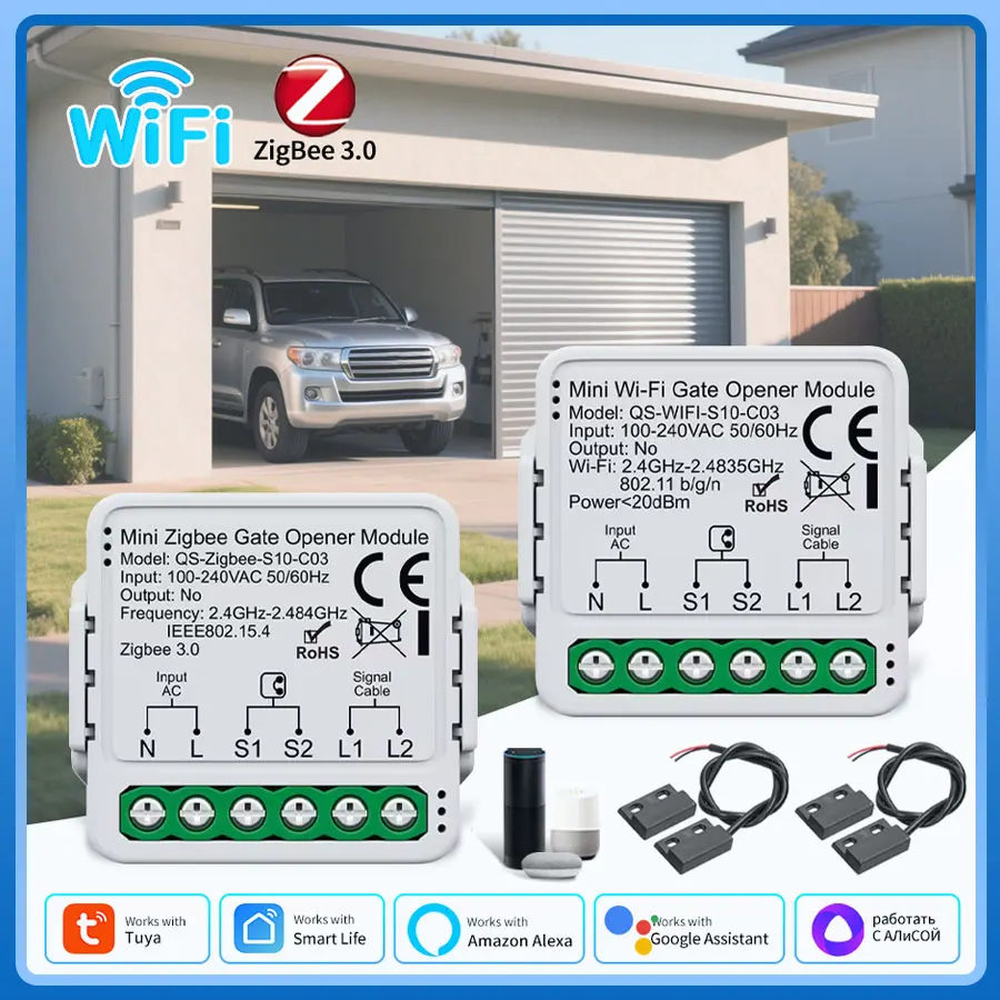 Tuya ZigBee WiFi Garage Türöffner Smart Gate Controller 2