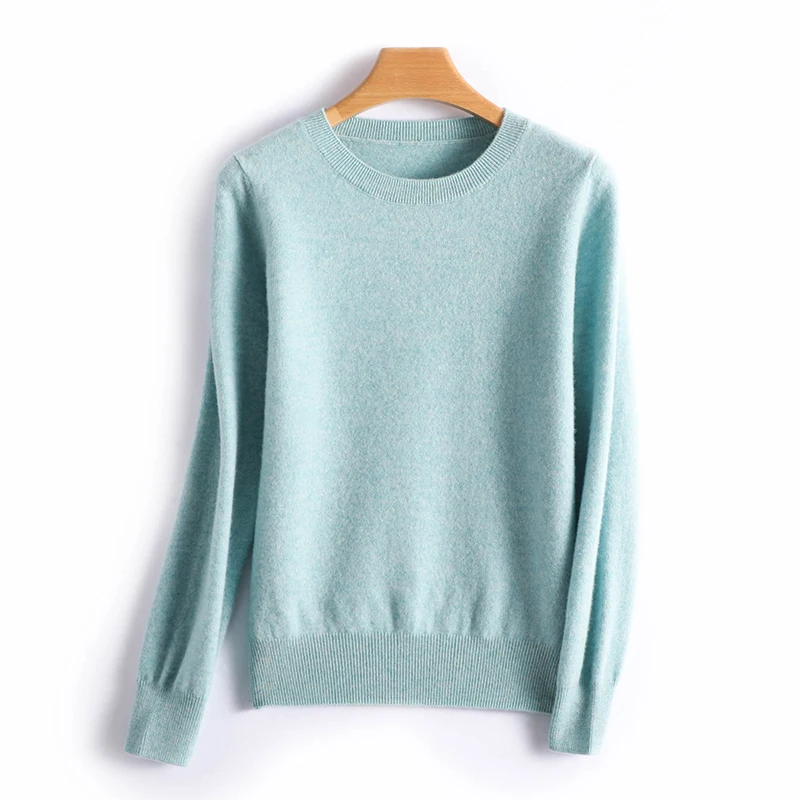 Herbst und Winter Kaschmirpullover Damen Rundhalspullover Lässig Gestrickt 4