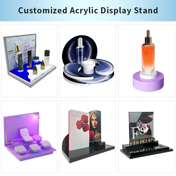 Fashion Colorful Acrylic Cosmetic Display Rack for Makeup 3