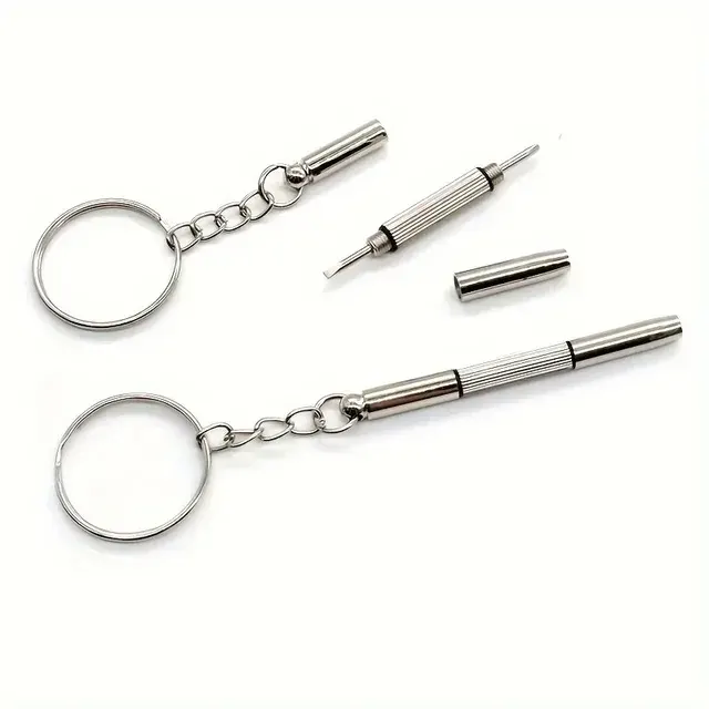 Mini Glasses Screwdriver Set with Keyring 2