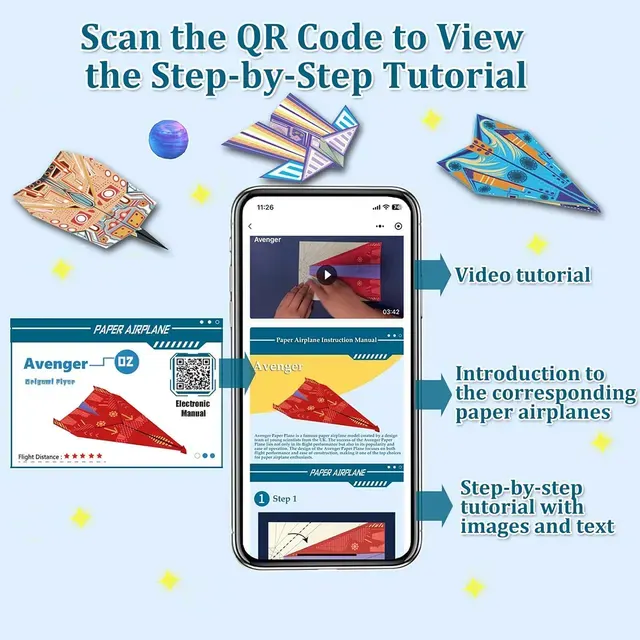 Origami Paper Airplane Set 16 Designs 4