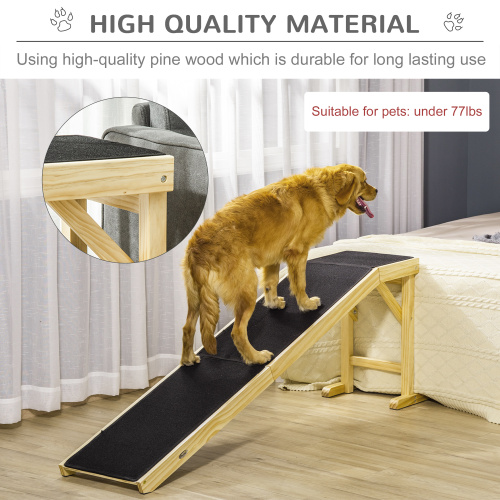 PawHut Dog Ramp For Bed Pet Dogs With