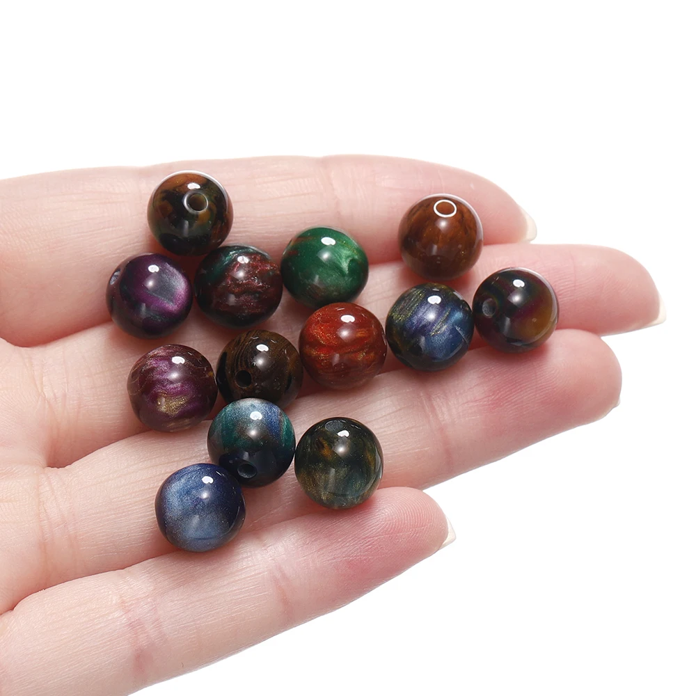 Glitter Cat Eye Resin Beads 4