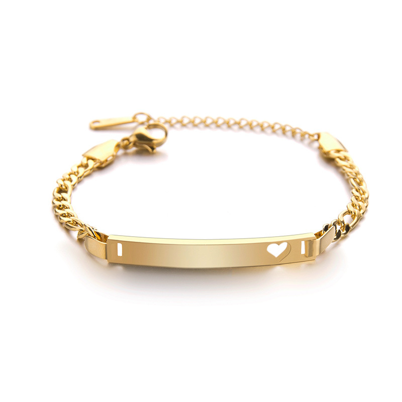 Unisex Stainless Steel ID Curb Chain Bracelet 3