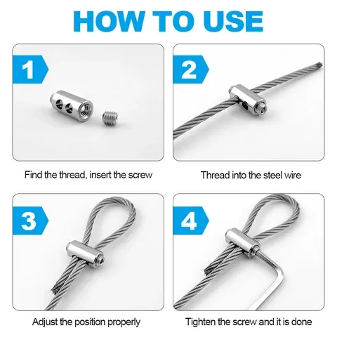 Stainless Steel Wire Rope Clips 2/3 mm