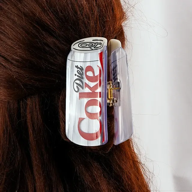 Retro Cola-Flaschen Haarklammer XXL rutschfest 3