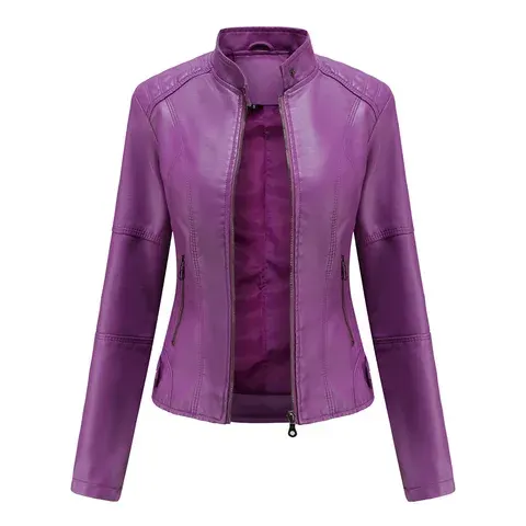 Kunstleder-Bikerjacke