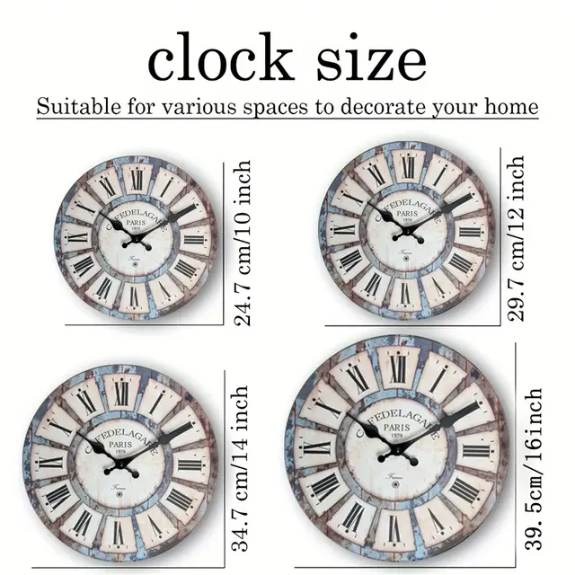 Rustic Wood Wall Clock 3