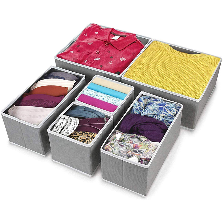 Collapsible Fabric Storage Boxes 6-Piece Set 2