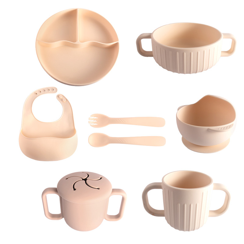 Baby Silicone Feeding BPA Free Set Eco-friendly Kids 2