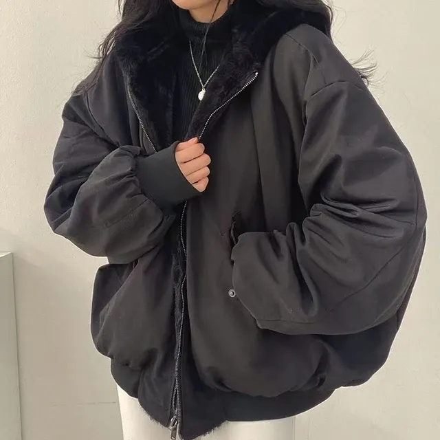 Faux Fur Hooded Sweatshirt 4