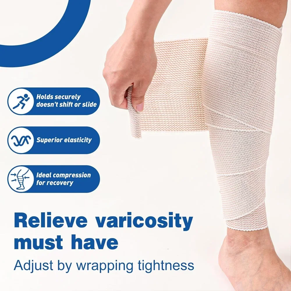 Latex-Free Compression Wrap for Legs and Ankles 4