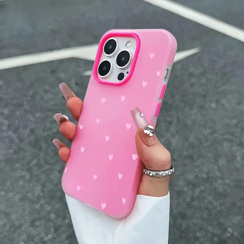 Kleine Frische Rosa Herz-Gelee-Farben-Handyhülle für iPhone 18 17