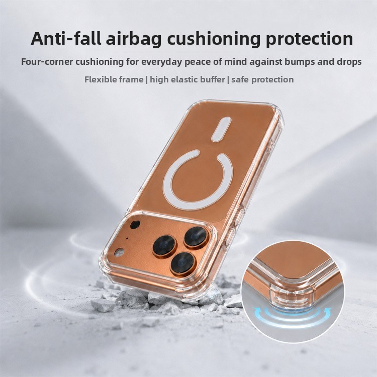 Transparent Magnetic TPU+PC Phone Case With Card Holder 4