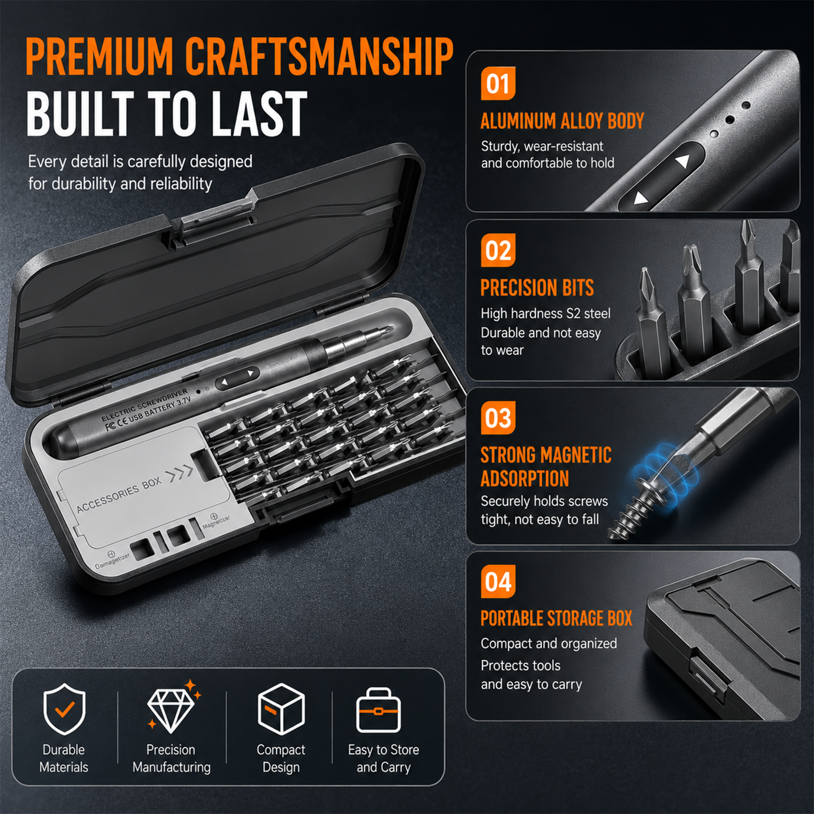 46-in-1 Cordless Precision Electric Screwdriver 4