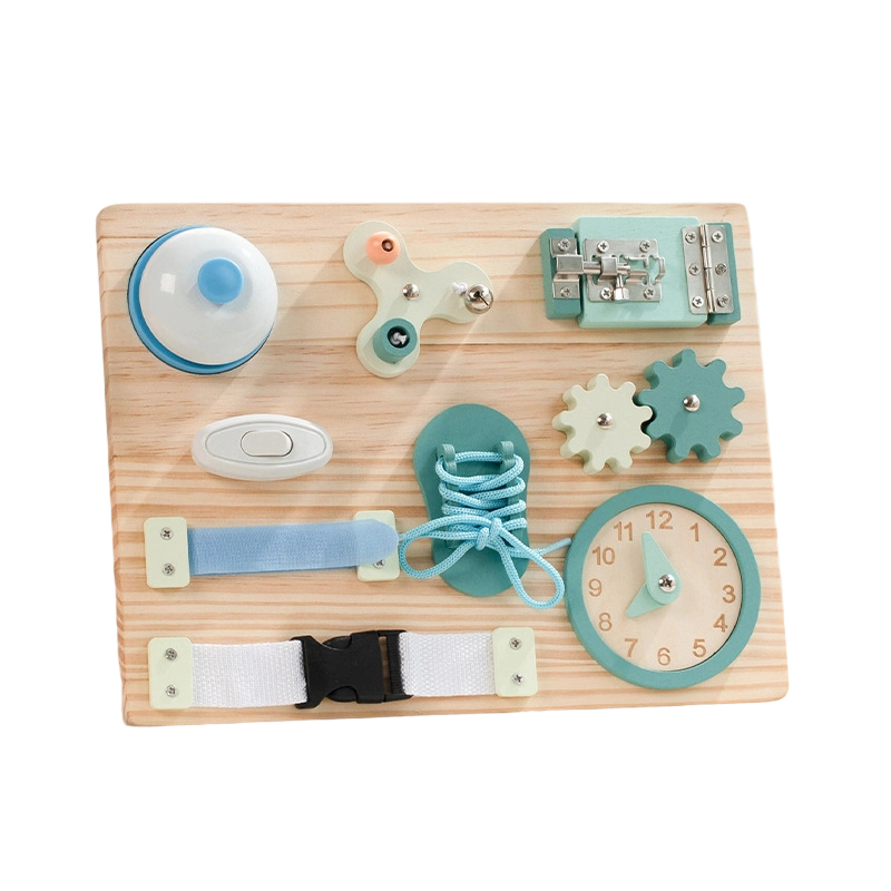Montessori Wooden Busy Board Toys Toddlers Game Hand-Eye