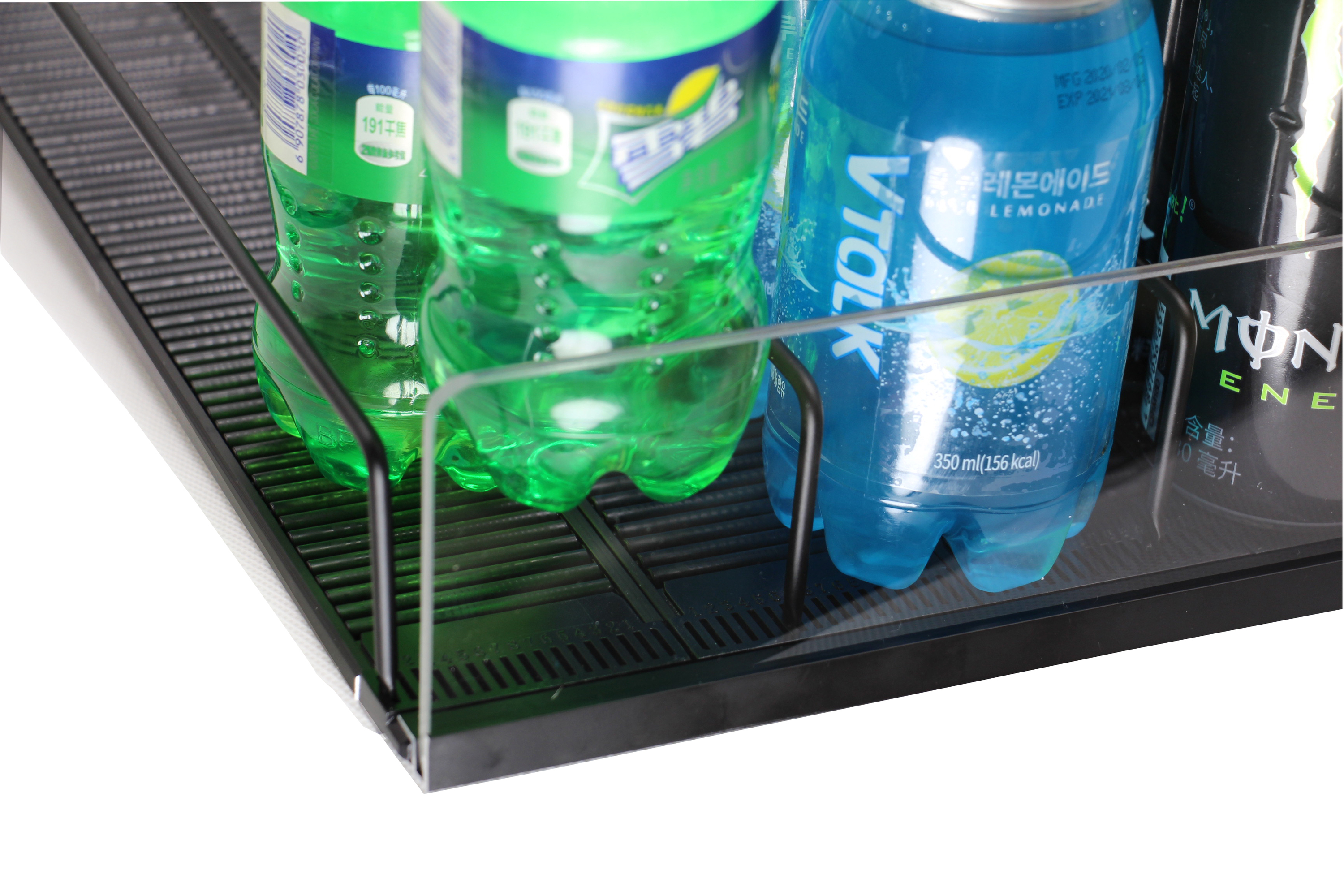 Auto-feed Acrylic Eco-Friendly 40L Refrigerator Bottle Display Shelf 4